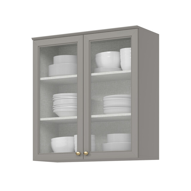 AÉREO 2 PUERTAS EN VIDRIO ALACENA - LINEA AMERICANA GRIS