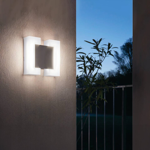 Aplique LED de pared niquel/blanco 4,8W IP44 SITIA EG0480