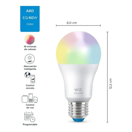 Lámpara Wiz WIFI Color A60/E27LED 9W Lámpara Wiz WIFI Color A60/E27LED 9W