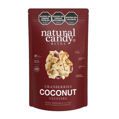 Bites Natural Candy Cranberries Coconut 100g Bite Cranberries Coconut 100g