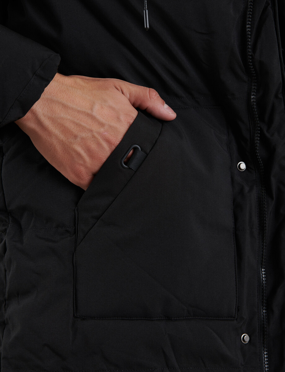 300220 CAMPERA HARRINGTON LABEL Negro
