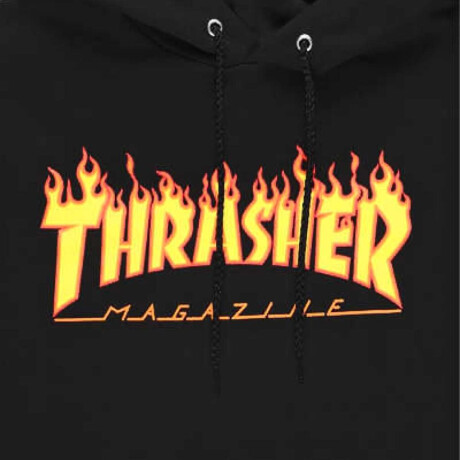 Canguro Thrasher Hoodie Kids Flame Negro