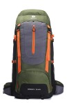 Mochila mochilera de trekking impermeable - Gris/verde Verde