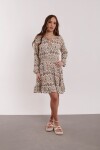 VESTIDO MARIELA CRUDO Y VERDE