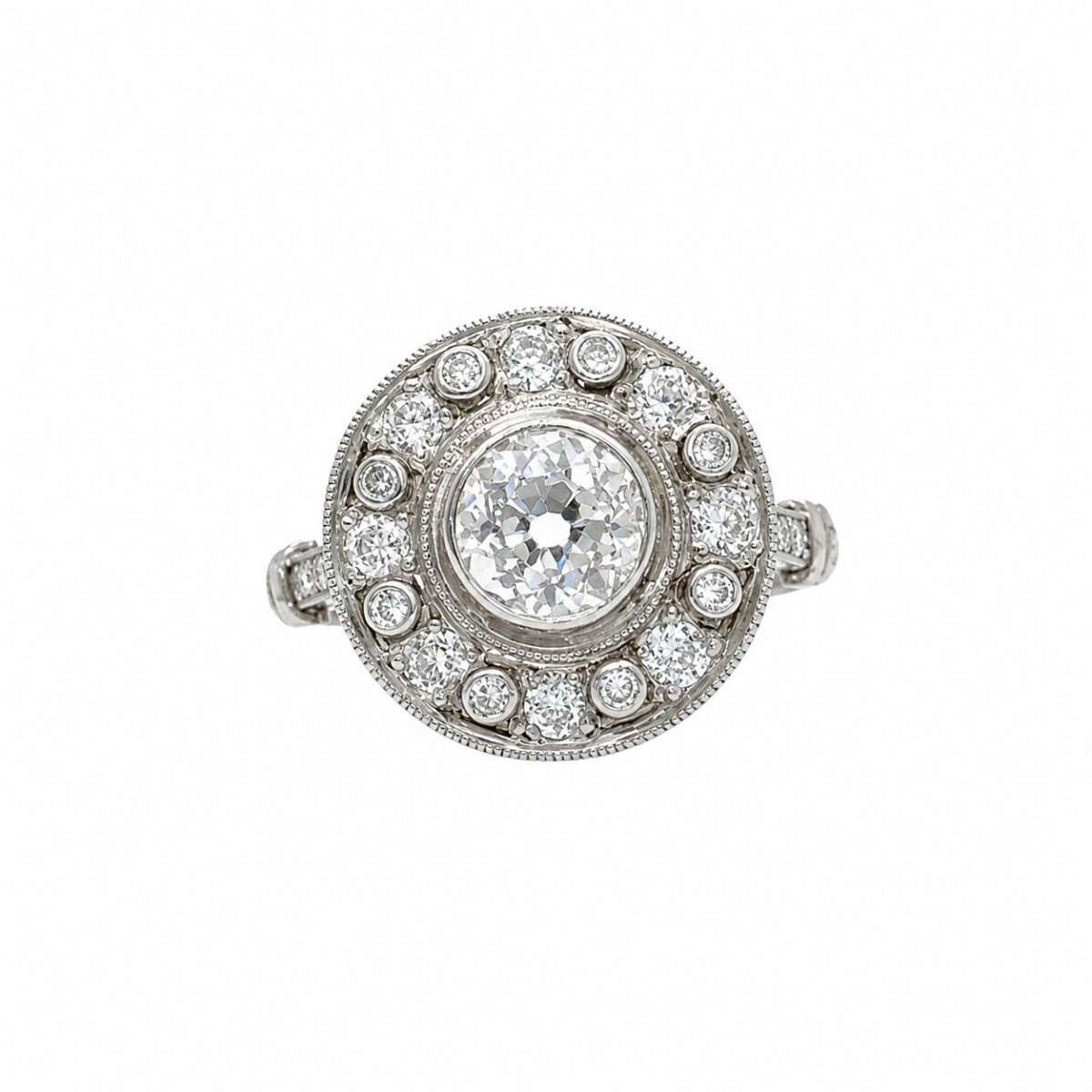 Anillo De Platino Con Brillantes 