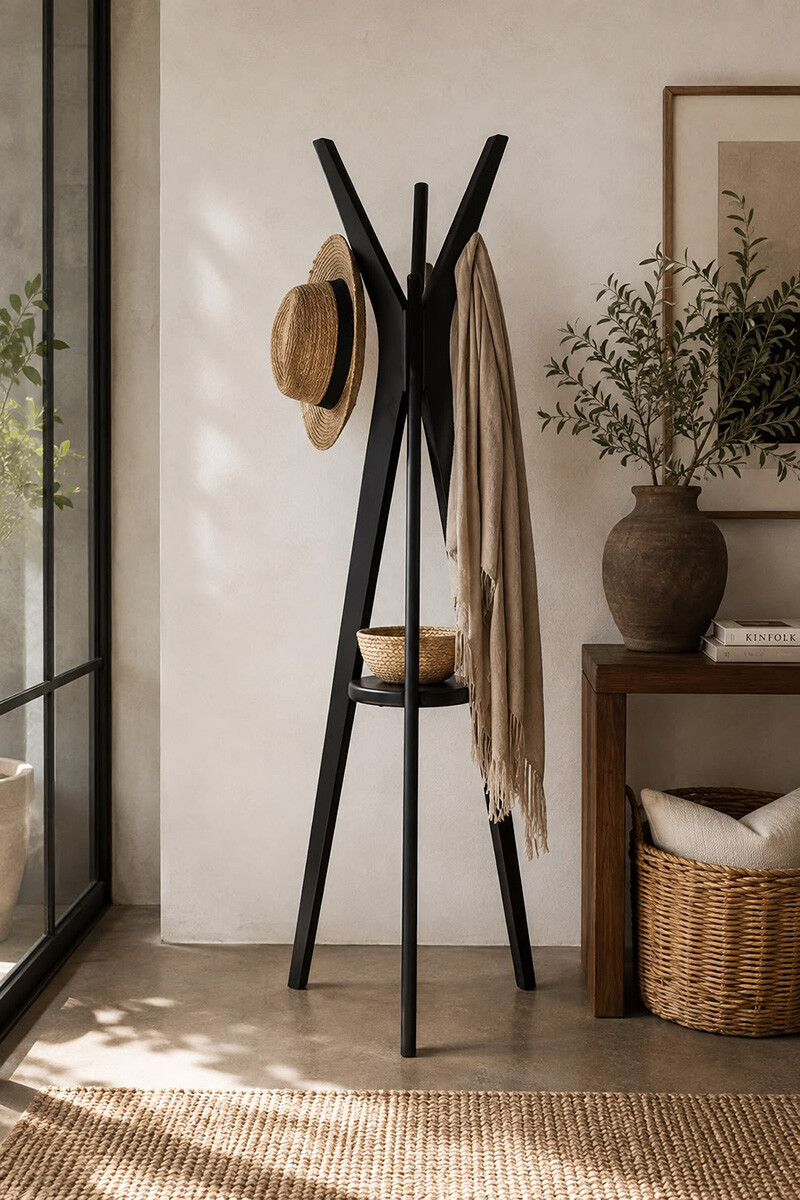 BRISA PERCHERO BRISA EC NEGRO 57X57X160H CM