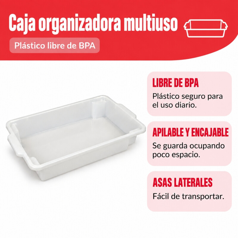 Bandeja organizadora multiuso TRANSPARENTE