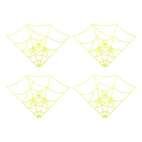 Tela de araña de plastico fluo 4 unidades Tela de araña de plastico fluo 4 unidades
