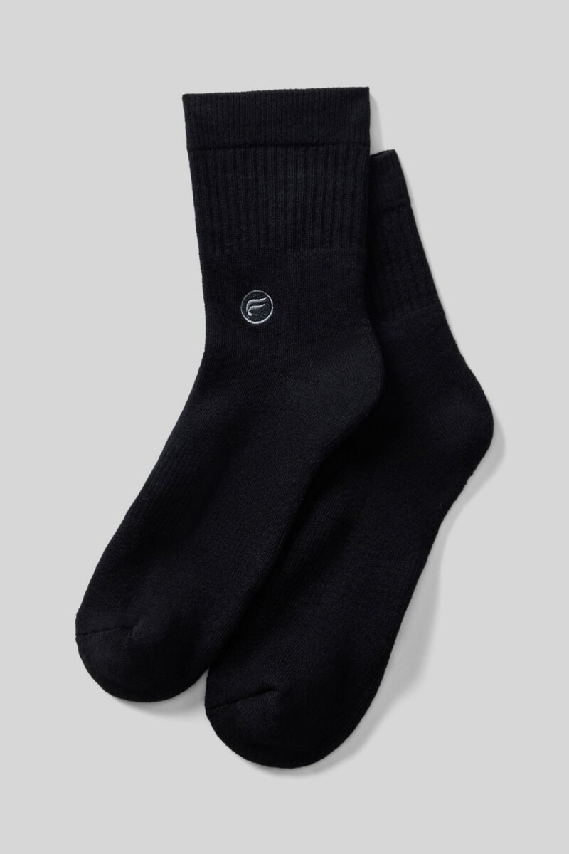 Medias The Everyday Quarter Crew Sock Unisex - Black 