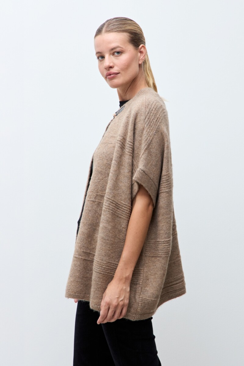 Capa tejida beige melange