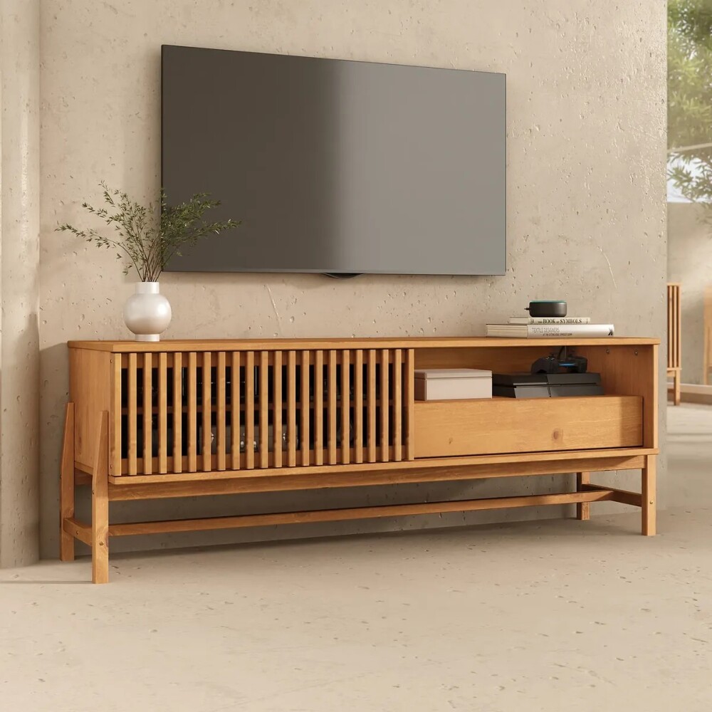 RACK APARADOR PARA TV O AUDIO MADERA MACIZA RACK APARADOR PARA TV O AUDIO MADERA MACIZA