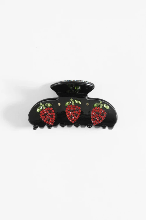 Broche frutilla negro
