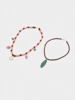 Set De Collares Con Cerámica multicolor
