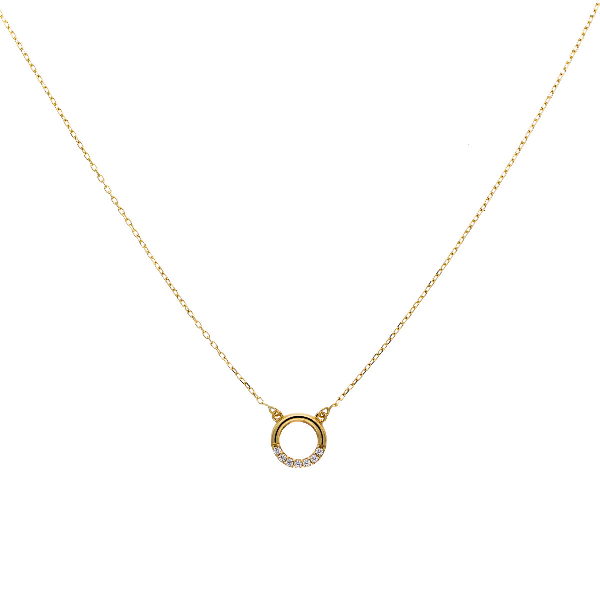 Cadena con Dije de Oro 9 ktes y Circonias 