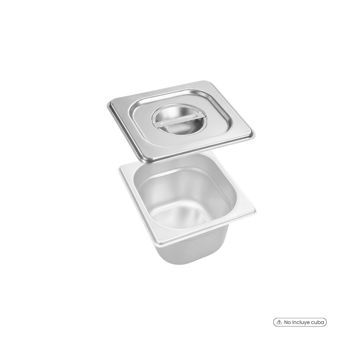 Tapa para Cuba GN 1/6 de Acero Inoxidable 