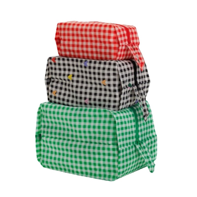 Neceser Set X3 Gingham