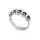 Anillo Oro Blanco 18K Con Brillantes Y Zafiros Anillo Oro Blanco 18K Con Brillantes Y Zafiros