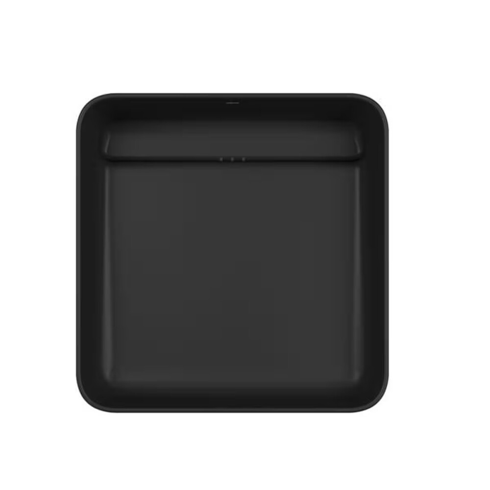 Bacha de apoyo cuadrada 40 cm negro mate Deca Bacha De Apoyo Cuadrada 40 Cm Negro Mate Deca