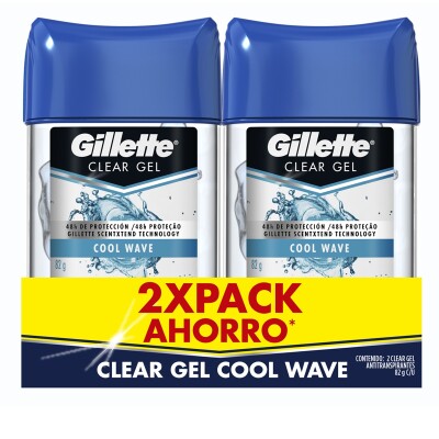 Desodorante Gel Gillette Clear Cool Wave 2 Uds. Desodorante Gel Gillette Clear Cool Wave 2 Uds.