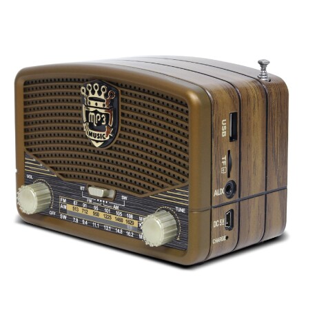 Radio Retro Bluetooth Con Batería Recargable Am/FM 001