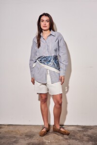 Camisa Rayada Azul