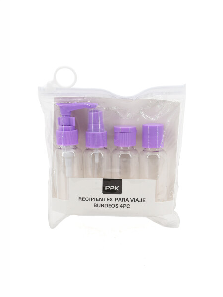 RECIPIENTES PARA VIAJE 4 PCS VIOLETA
