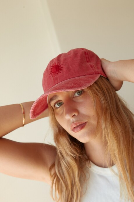 CAP SUN WASHED RED
