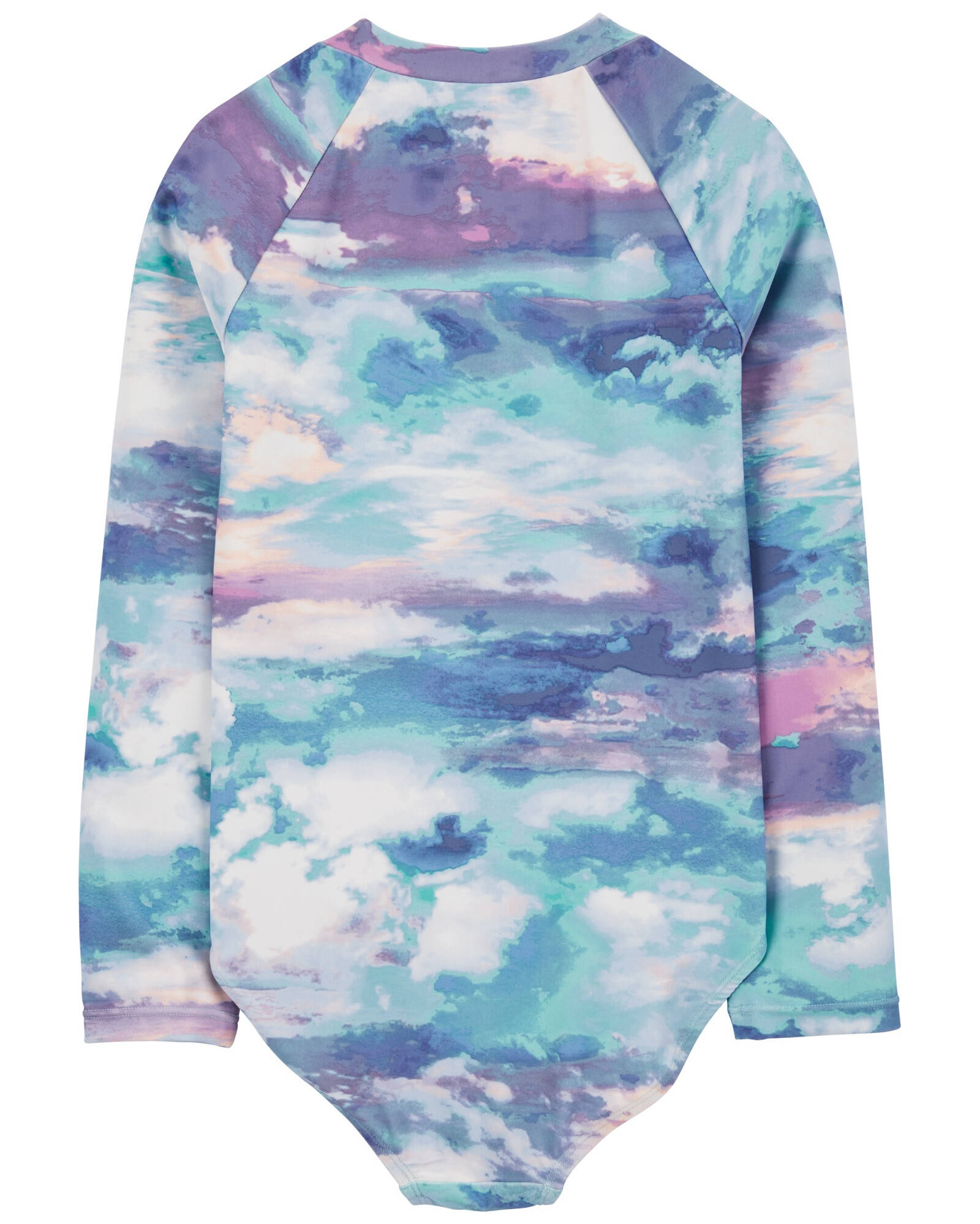 Malla de baño una pieza manga larga con protección UPF 50+ diseño tie-dye Malla de baño una pieza manga larga con protección UPF 50+ diseño tie-dye