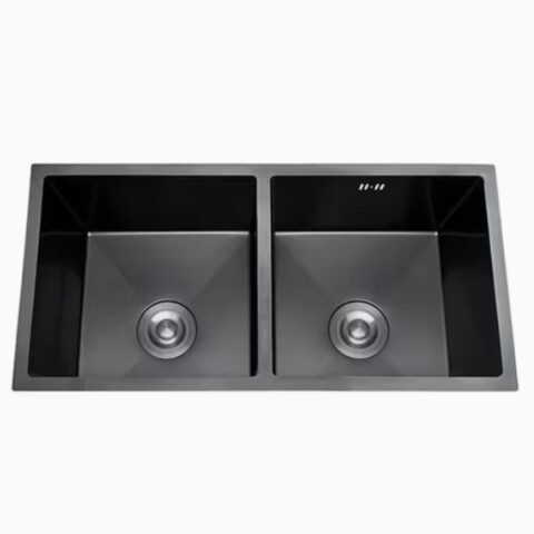 Pileta de cocina Dream doble negra 78X43 cm Pileta De Cocina Dream Doble Negra 78x43 Cm