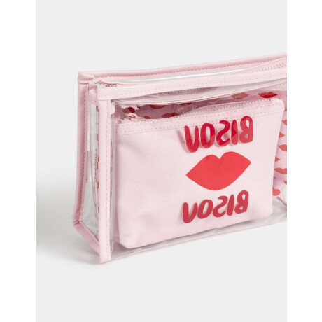 Set De Portacosméticos Rosa Viejo