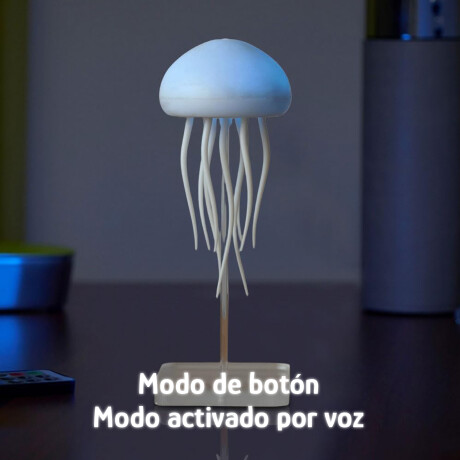 Lámpara Medusa LED Multicolor USB Con Movimiento Recargable Blanco