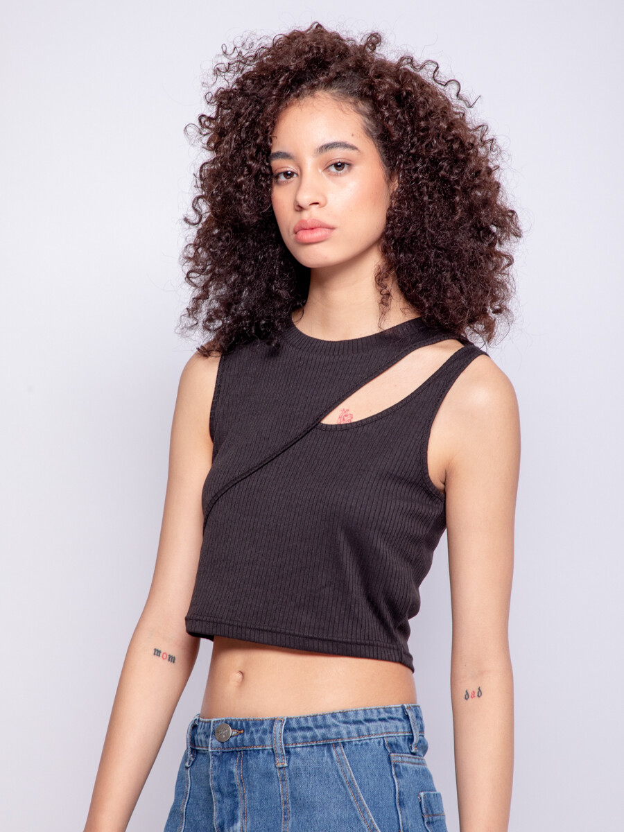 TOP LEONARDA - Negro 