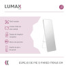 Espejo de pie o pared Glamour Lumax 170x65 cm living dormitorio Blanco