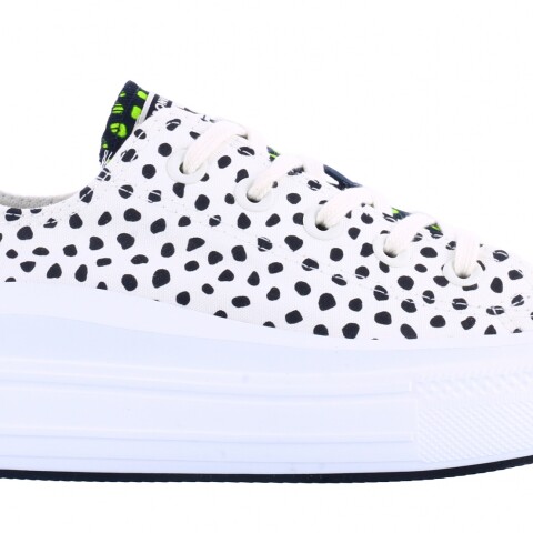 Championes de Mujer Converse - All Star Ctas Move OX Blanco - Negro - Animal Print