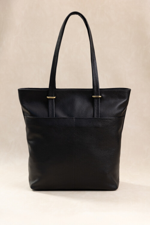 Cartera Inés Negro Graneado