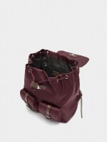 Mochila De Nylon Con Colgante burdeos