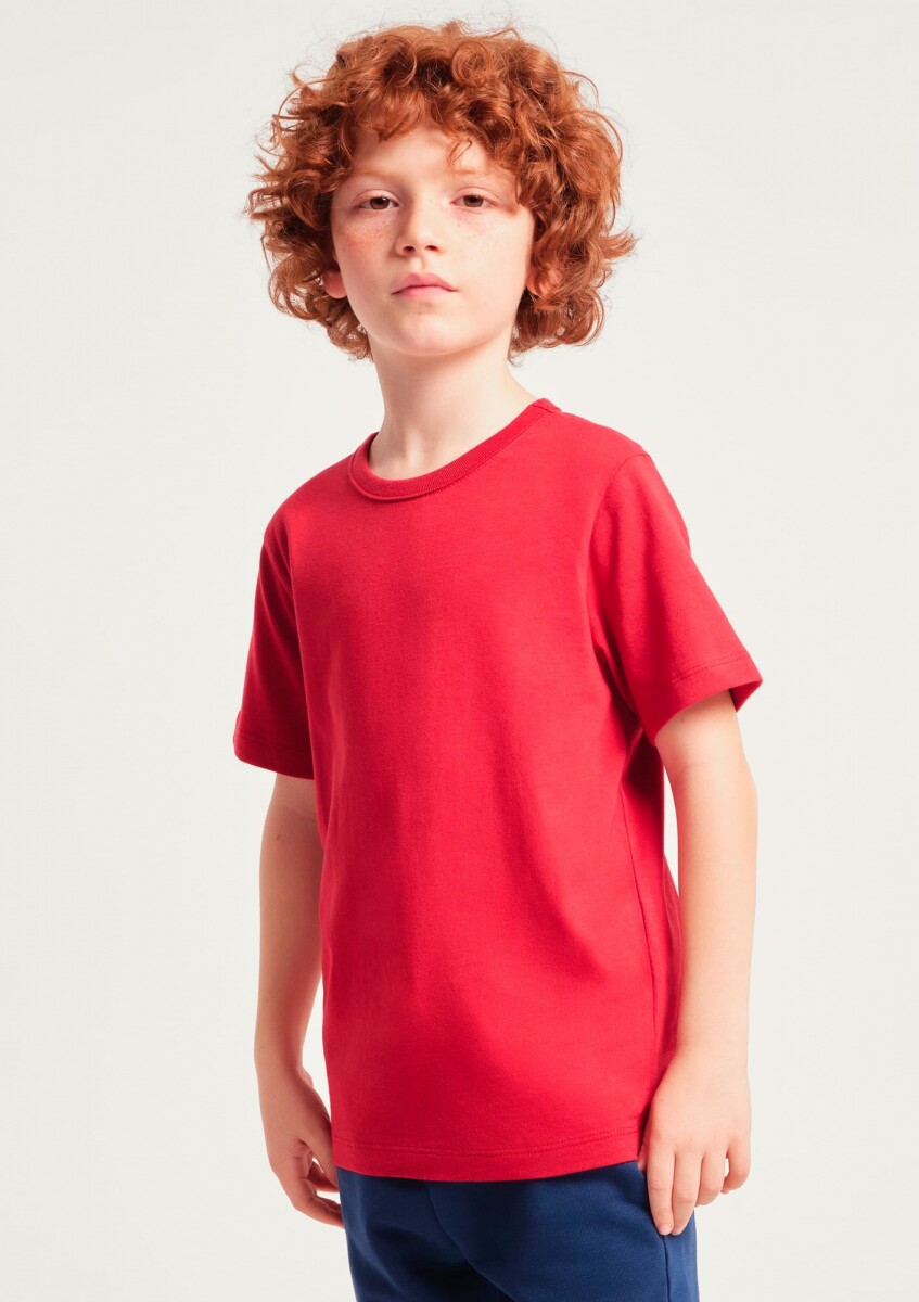 CAMISETA BÁSICA INFANTIL - ROJO 