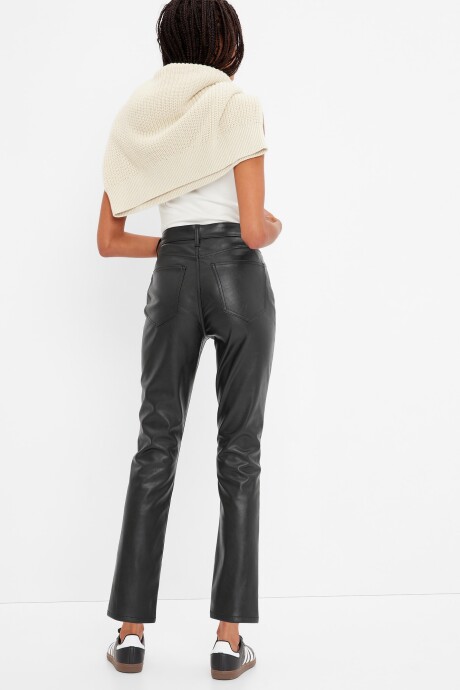 Jean Vintage Slim Cuerina Mujer True Black