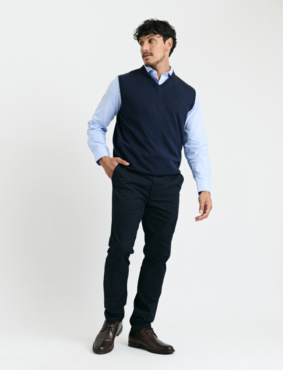 CHALECO HARRINGTON LABEL - Azul Oscuro 