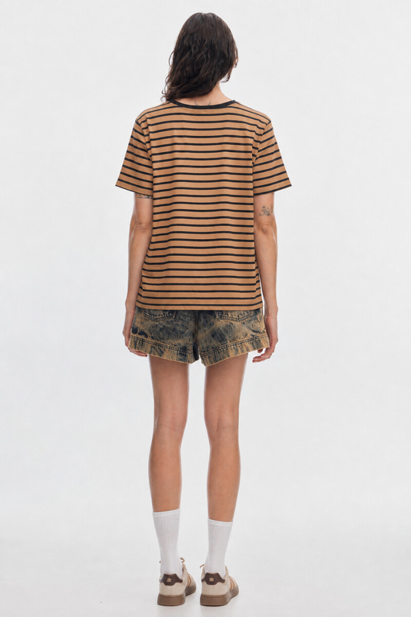 T-shirt Atenas Stripes Black
