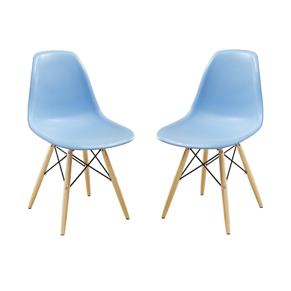 Silla De Comedor Eames Pack 2 Unidades Varios Colores Lumax - Azul 