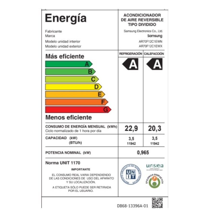 Aire Acondicionado Samsung Wind Free 12000BTU AR70F12C1EWN Aire Acondicionado Samsung Wind Free 12000BTU AR70F12C1EWN