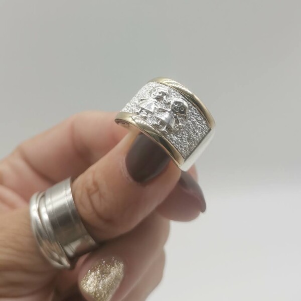 Anillo de plata y oro niñas Anillo de plata y oro niñas