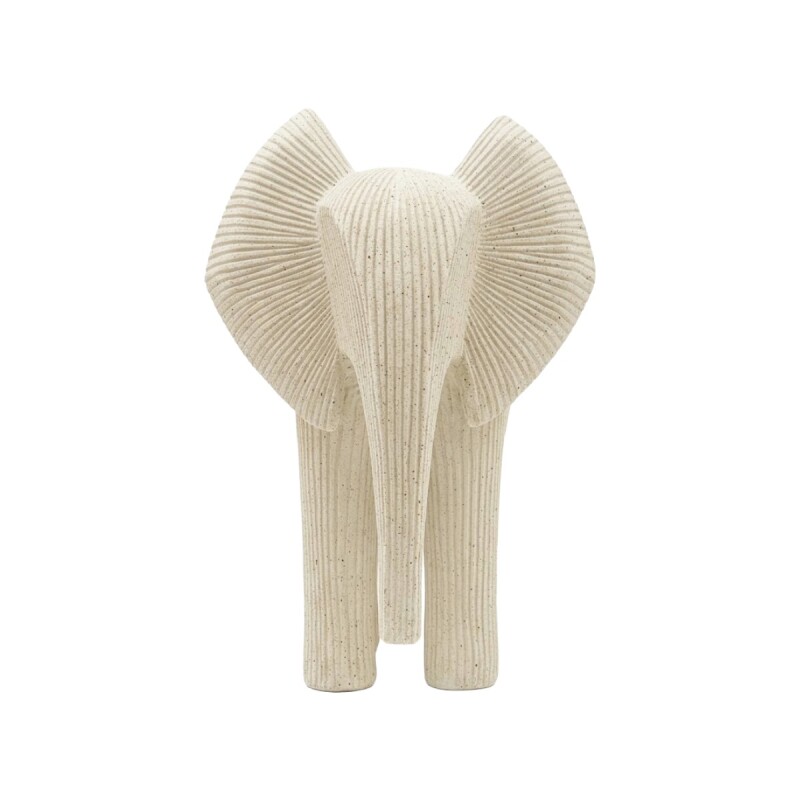 FIGURA ELEFANTE CERAMICA MARFIL 25X30CM Unica