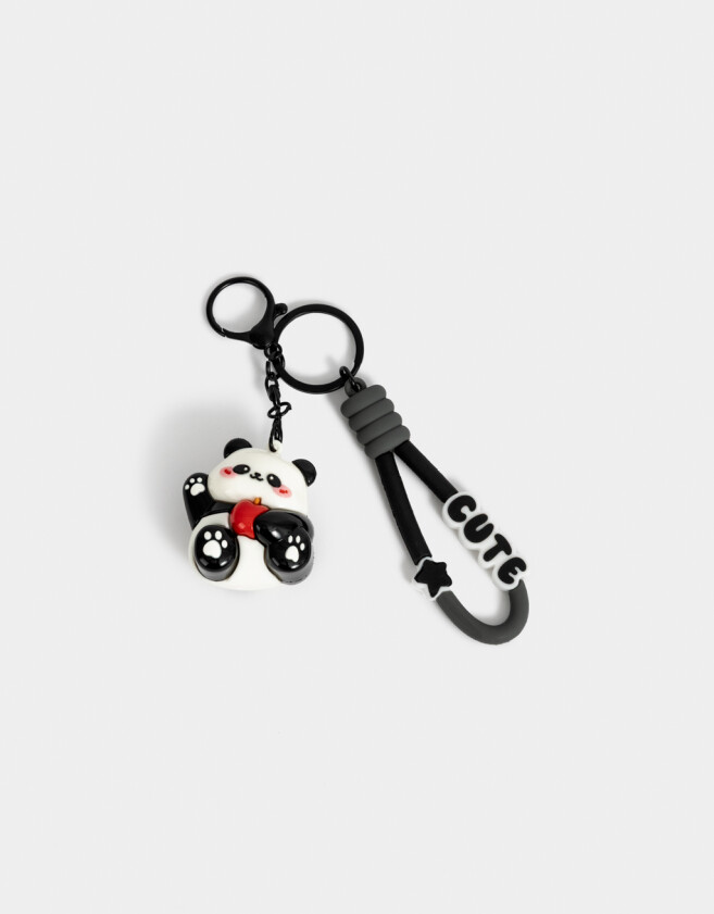 Llavero Lúdico Llavero Y Charm De Panda - Combinacion Bicolor