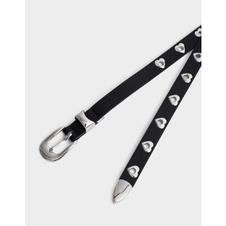 Cinturón Suede Tachas Negro