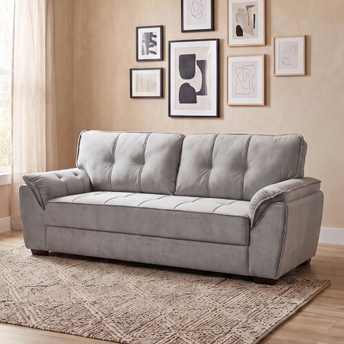 Sillón 3 Cuerpos Montana - Alcohol clean Gris