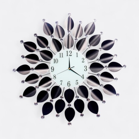 Reloj De Pared Hojas Negras Reloj De Pared Hojas Negras