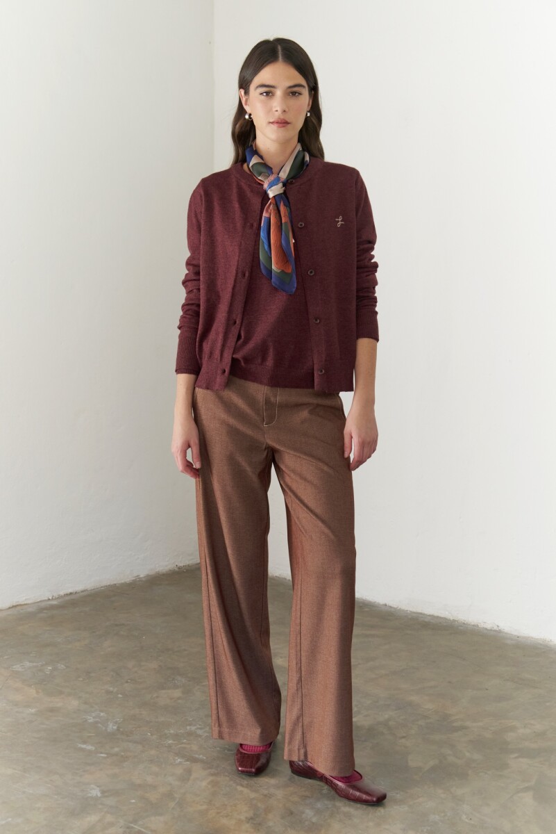 CARDIGAN L - BURDEOS 