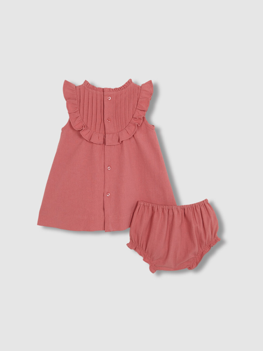 Vestido De Jaretas Rosa